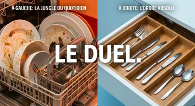 Duel entre le panier classique et le tiroir à couverts moderne.