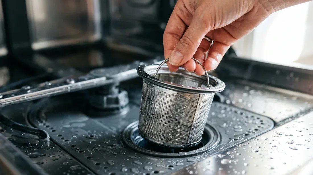 Entretien du filtre de lave-vaisselle Nettoyage manuel du filtre d'un lave-vaisselle