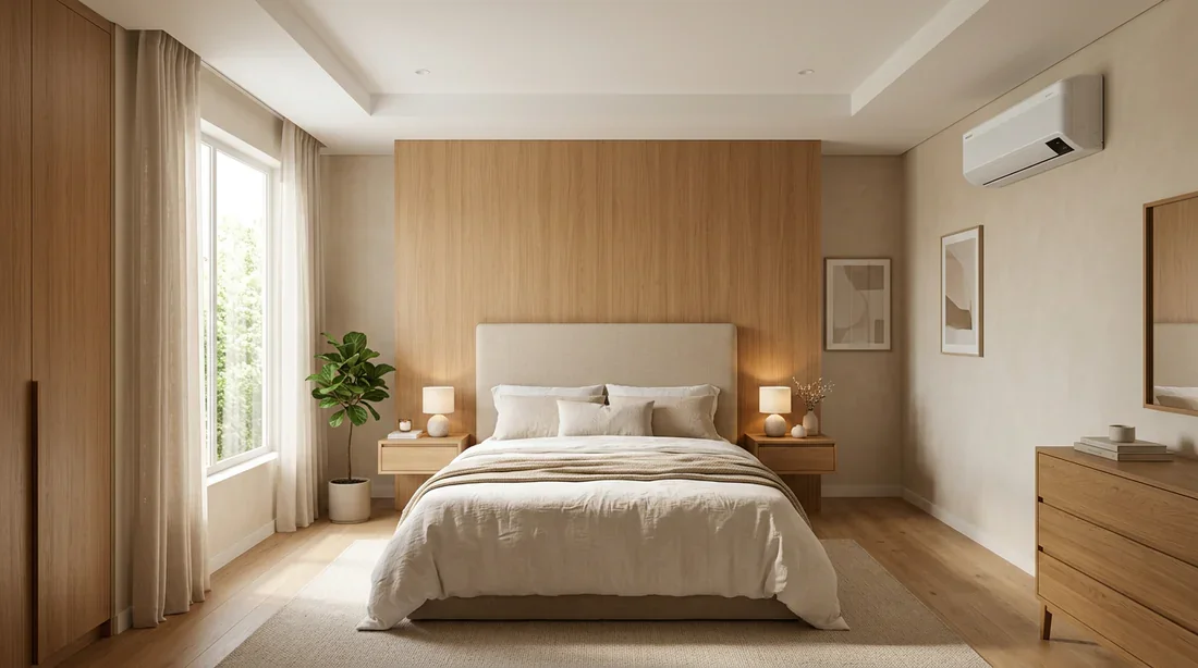 Positionnement idéal d'une climatisation dans une chambre à coucher