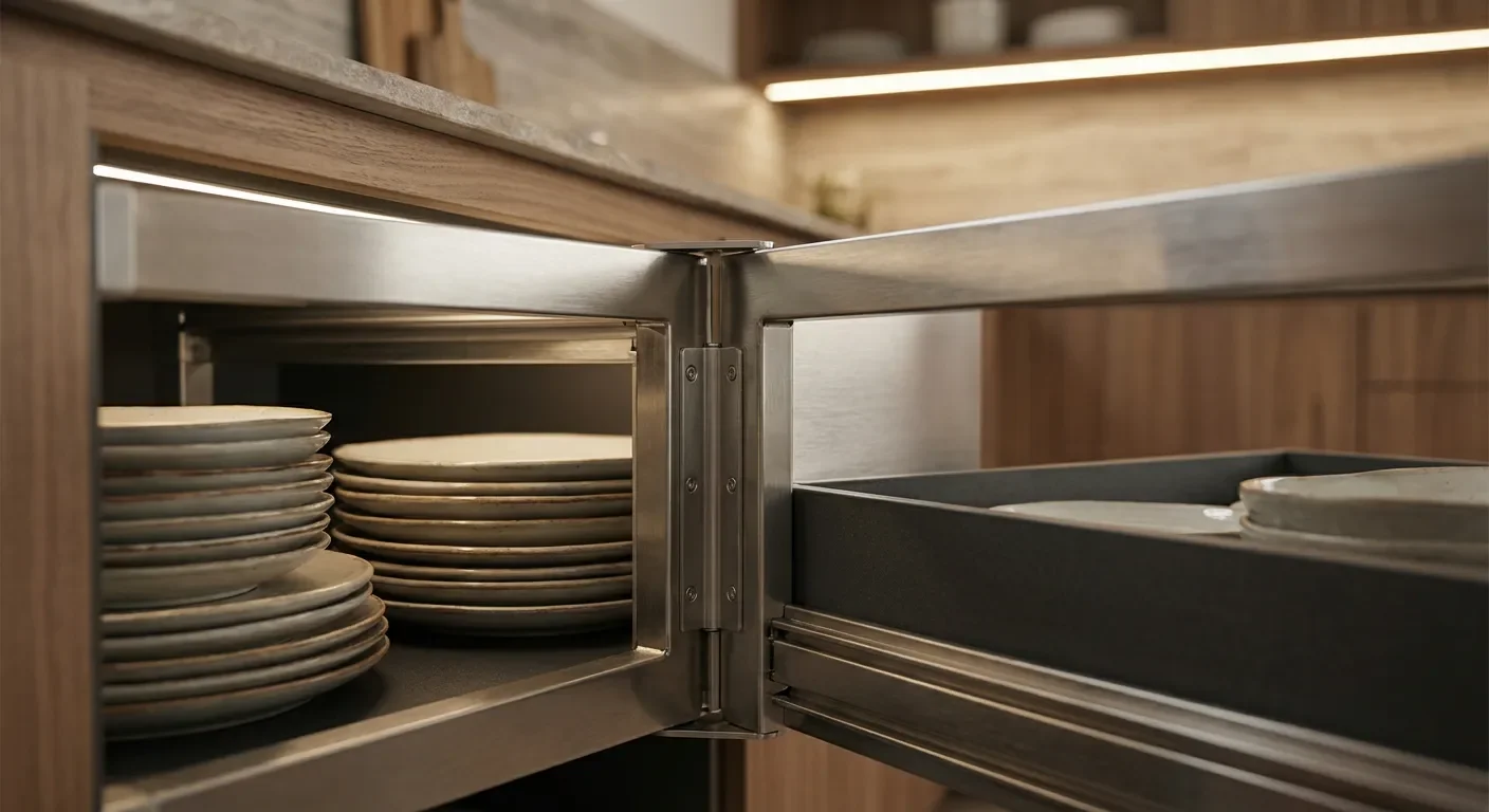 Rangement d'angle intelligent pour optimiser une petite cuisine