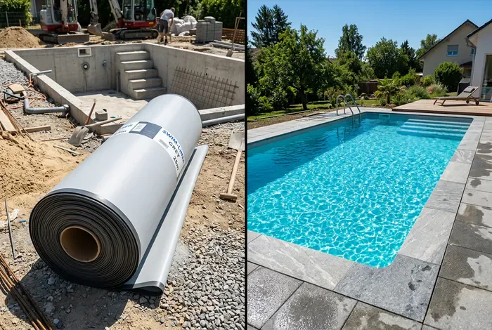 Piscine liner gris clair : Avis, rendu et entretien - Liner Gris Clair : 5 Avis et Rendu Réel - Quel rendu pour une piscine avec un liner gris clair ? Installation de liner de piscine avant et après