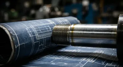 Détail technique d'un plan de fendeuse à bois hydraulique