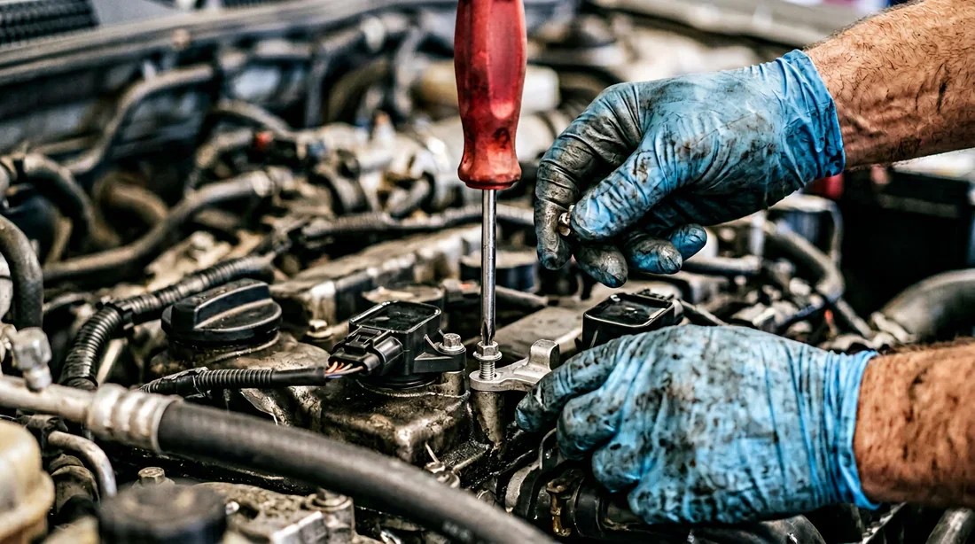 Fixation et serrage de la bobine d'allumage Stihl