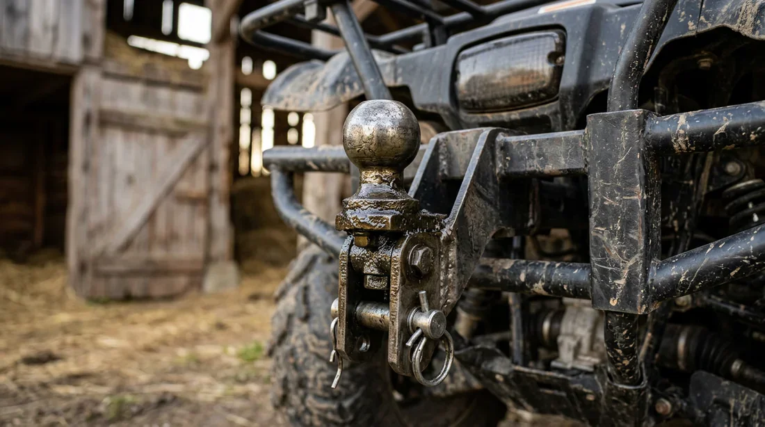 Installation de l'attelage sur un quad