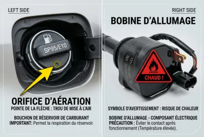 Diagnostic tondeuse : bouchon d'essence et bobine d'allumage