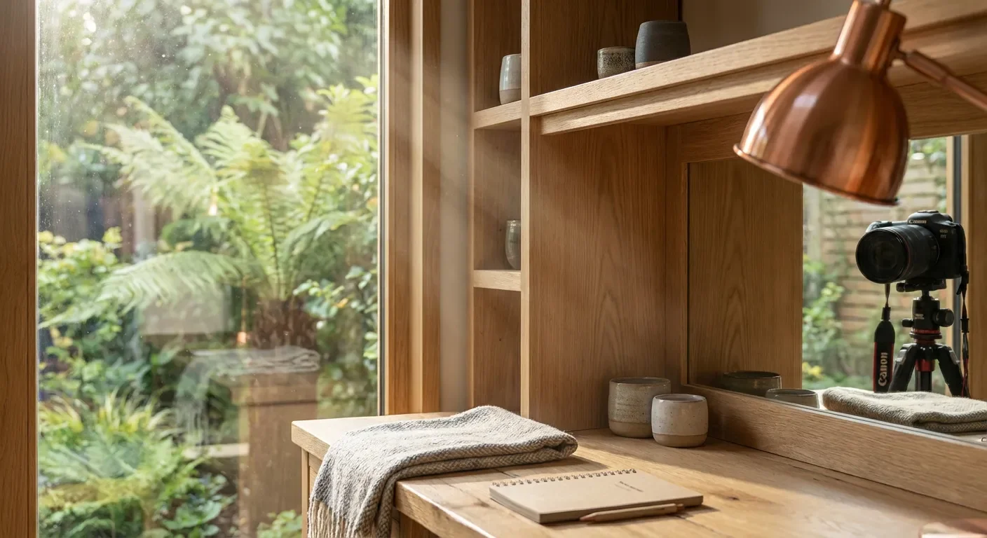 Détail des finitions intérieures et des matériaux de qualité d'un studio Greenkub.