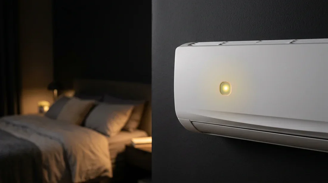 Indicateur lumineux de climatiseur Daikin Voyant lumineux LED sur la façade d'une climatisation Daikin