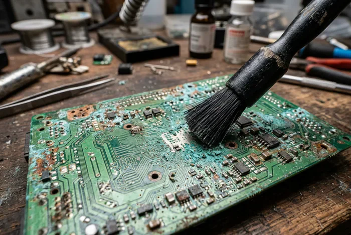 Nettoyage d'un circuit imprimé corrodé
