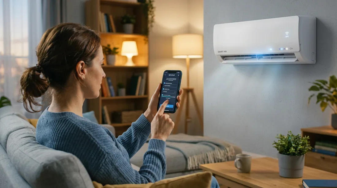 Configuration Wi-Fi de la climatisation connectée Reconnexion Wi-Fi du climatiseur avec une application mobile