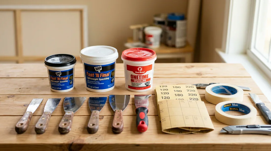 Outillage nécessaire pour le rebouchage de mur Matériel et outils professionnels pour réparer et reboucher une fissure murale