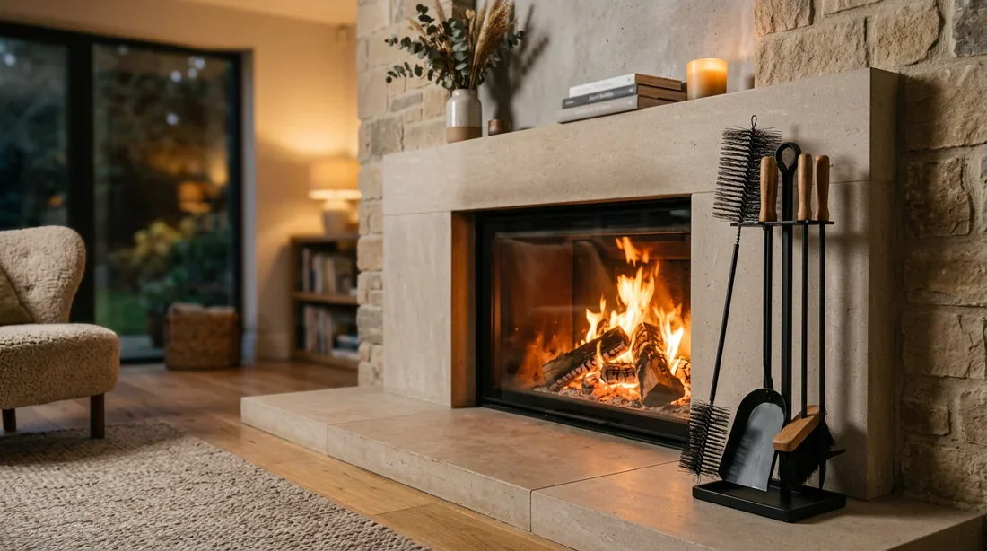 Cheminée propre avec kit de ramonage professionnel