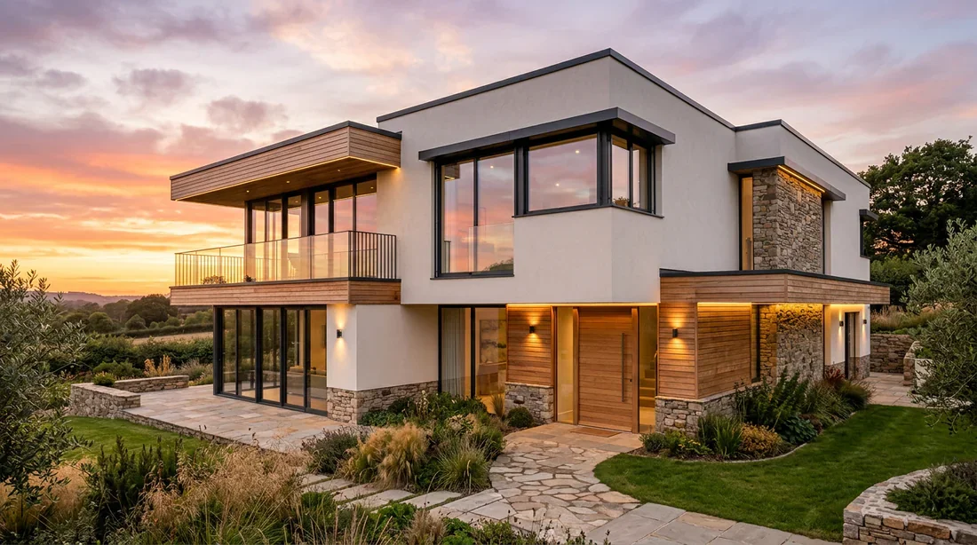 Maison traditionnelle rénovée au PRB Rénovation de façade de maison traditionnelle avec l'enduit Blanc de la Côte