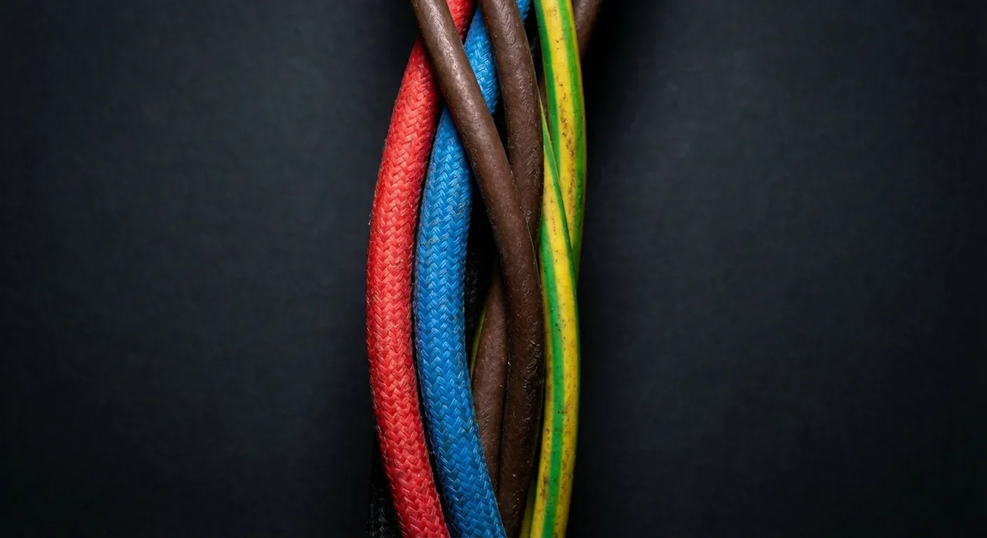 Branchement 4 fils sur 3 fils : Guide et schéma Gros plan sur les codes couleurs des fils électriques