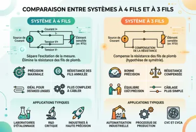 Infographie comparaison branchement 4 fils vs 3 fils 2026