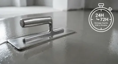 Comparaison du temps de séchage d'un ragréage entre 24h et 72h.