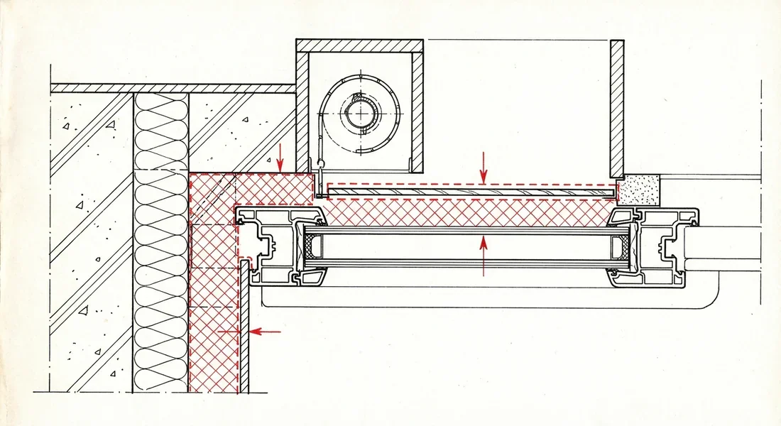 Schéma technique des zones de pose pour une moustiquaire de fenêtre
