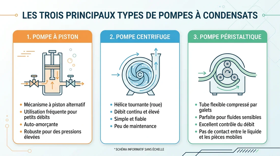 Choisir le type de pompe de relevage Infographie comparative des types de pompes de relevage
