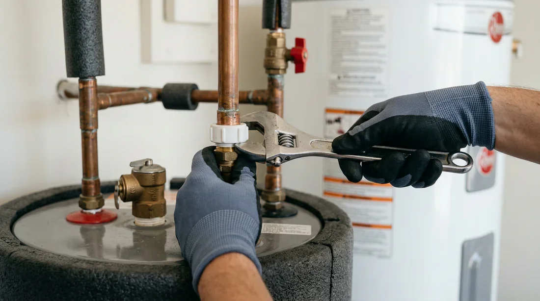 Entretien et nettoyage du siphon du chauffe-eau par un professionnel